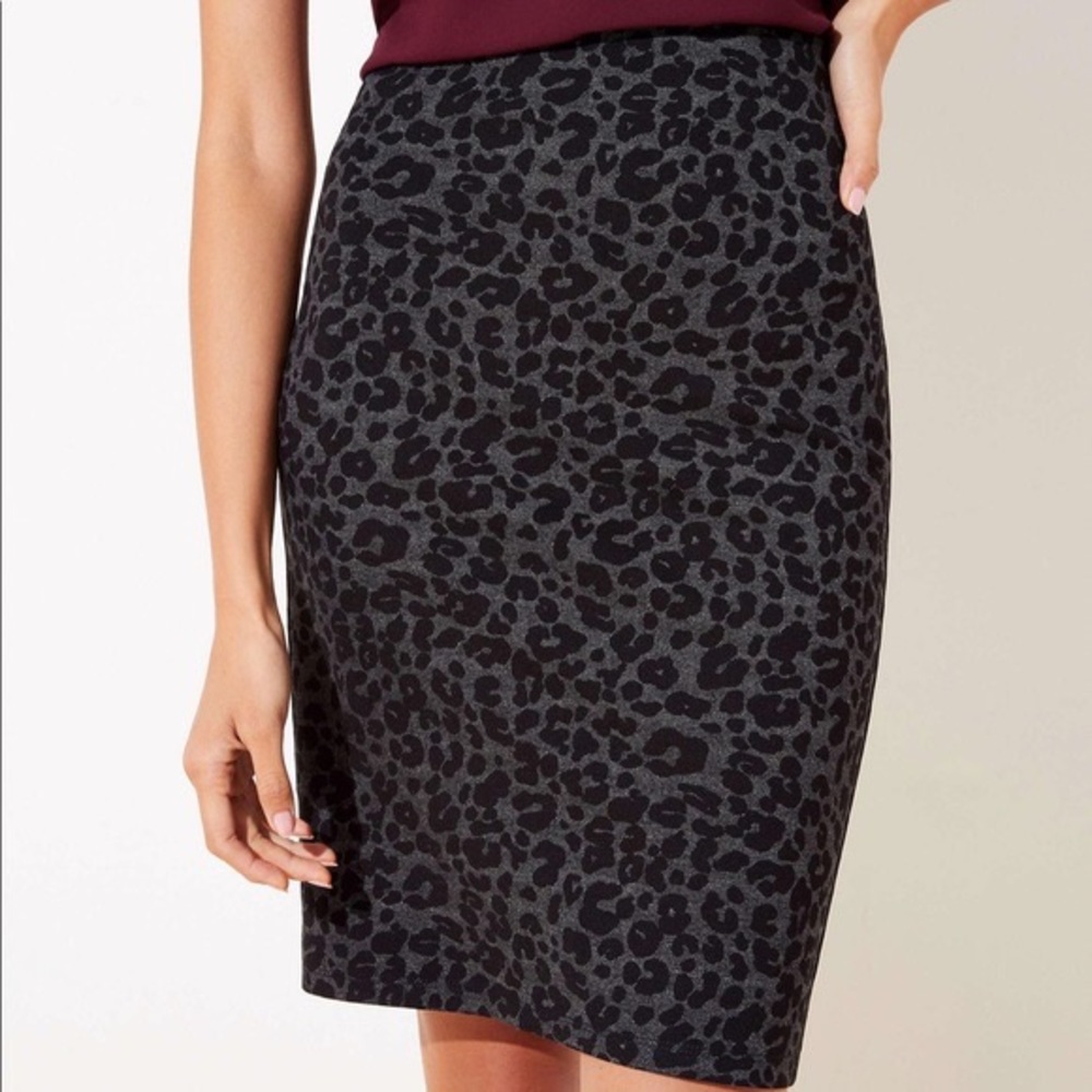 LOFT Leopard Print Pencil Skirt